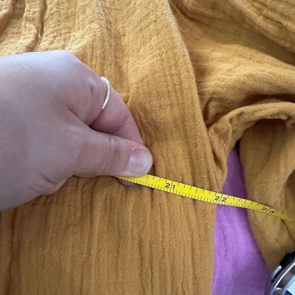 Universal Thread Long sleeve Shirtdress Tie front Pockets Midi Gold NWT … - Picture 13 of 13